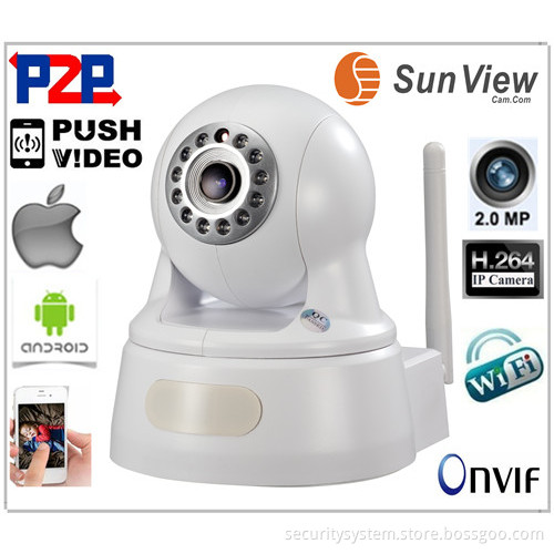 SunView 1080P HD network ip camera H.264 with IR-cut SD card Support Apple Android Windows system support (SV-PT2036)